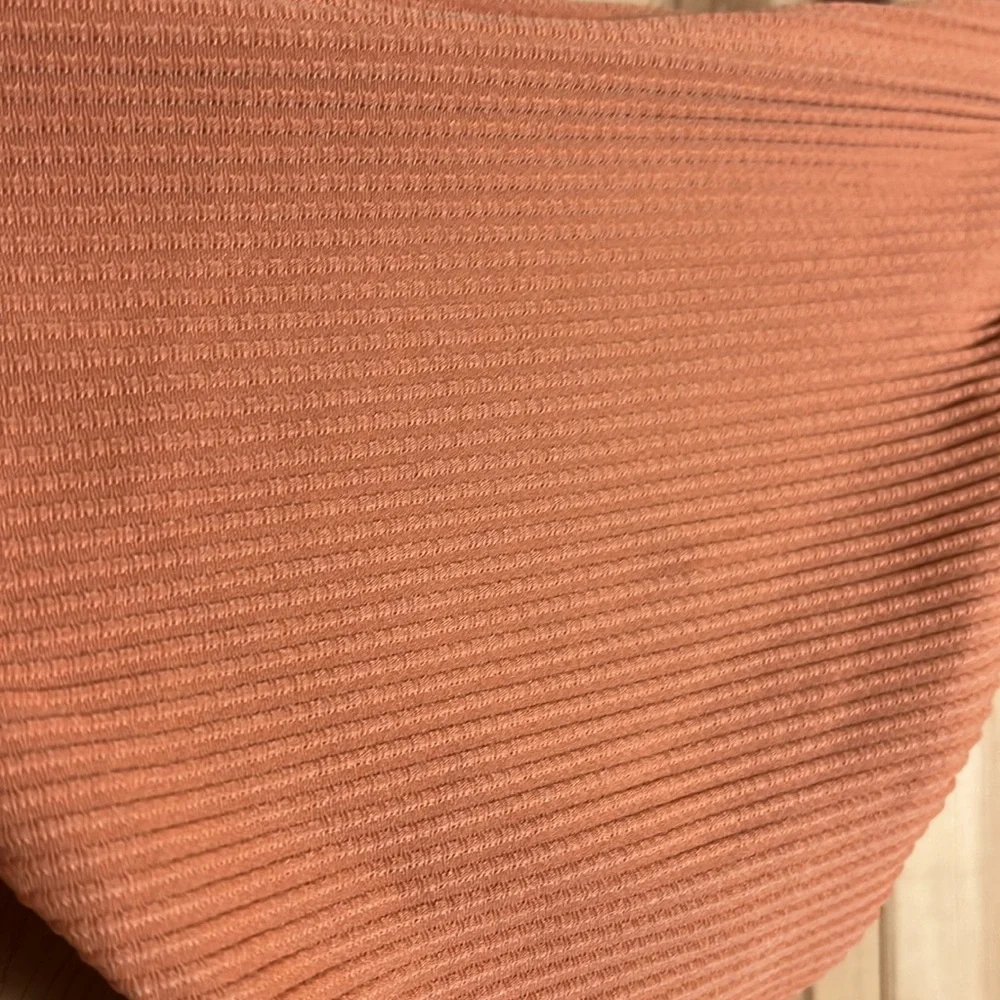 l*space Ribbed High Leg Bikini Bottoms in Peach